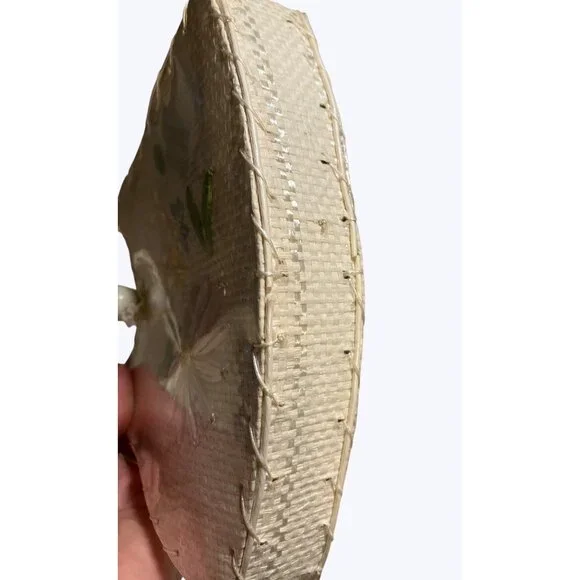 Girls Hand Embroidered White Vintage Bag W/Floral Design  Ages 2-7 Bag only - Picture 9 of 15